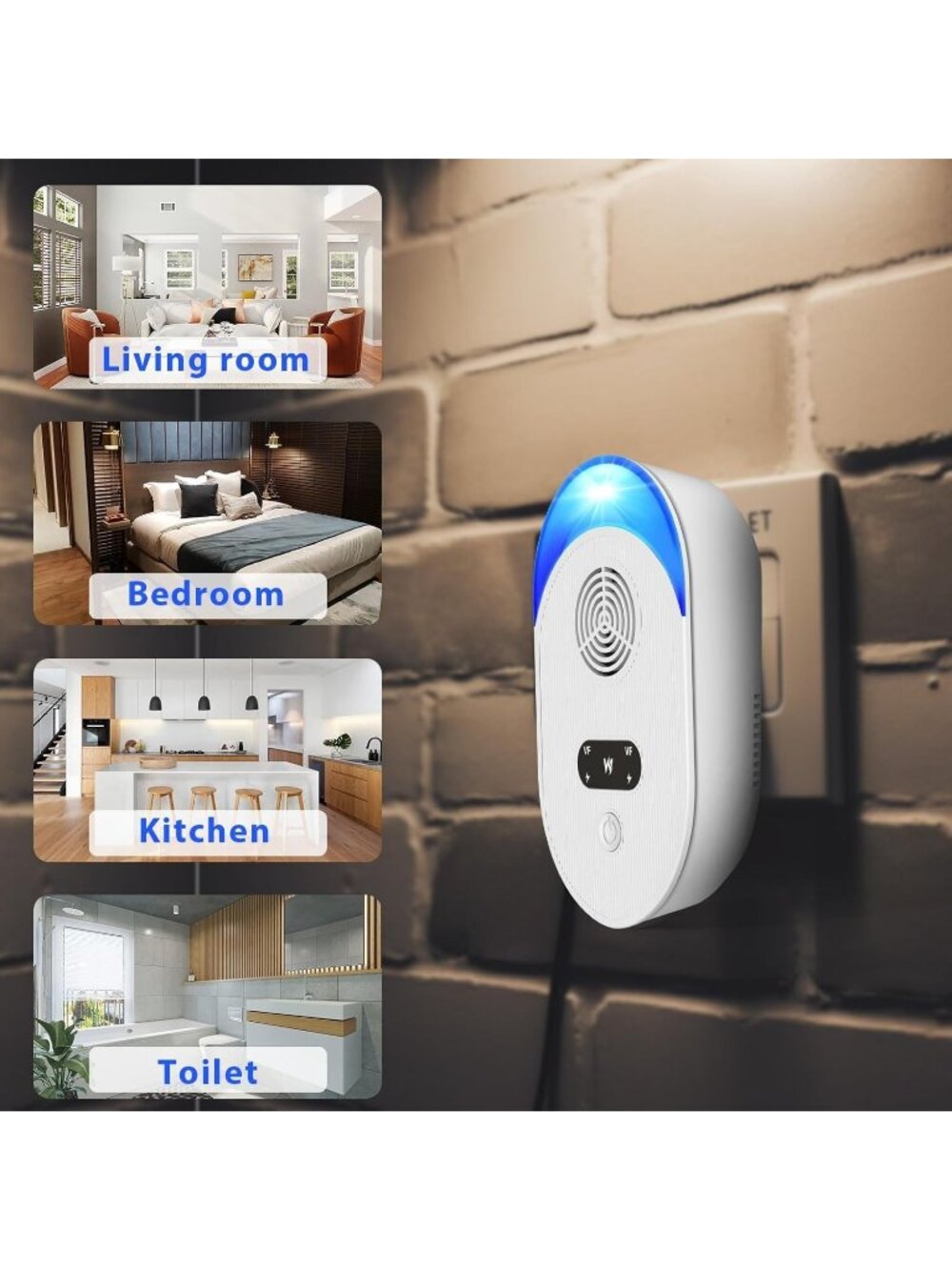Upgraded Version Ultrasonic Pest & Insect Repeller, Ultrasonic Repellent Ro - Picture 7 of 7
